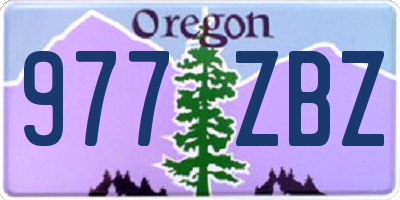OR license plate 977ZBZ