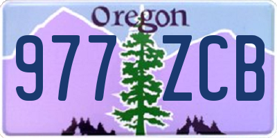 OR license plate 977ZCB