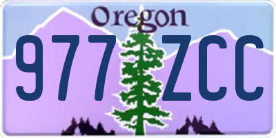 OR license plate 977ZCC