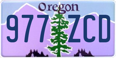 OR license plate 977ZCD