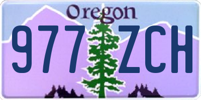 OR license plate 977ZCH