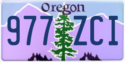 OR license plate 977ZCI