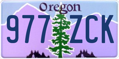 OR license plate 977ZCK
