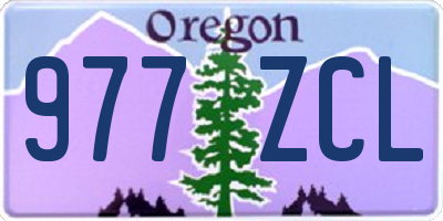OR license plate 977ZCL