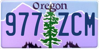 OR license plate 977ZCM