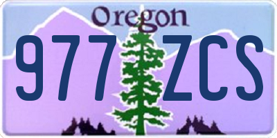 OR license plate 977ZCS
