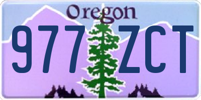 OR license plate 977ZCT