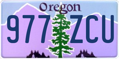 OR license plate 977ZCU