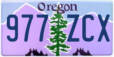 OR license plate 977ZCX