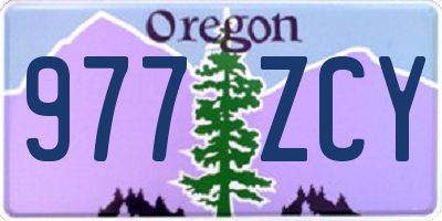 OR license plate 977ZCY