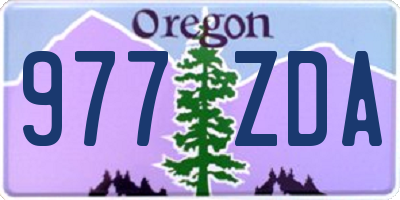OR license plate 977ZDA