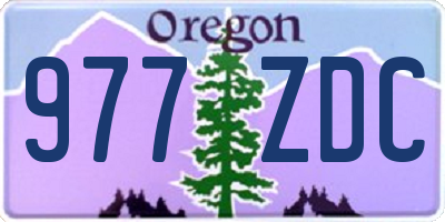 OR license plate 977ZDC