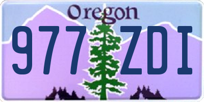 OR license plate 977ZDI