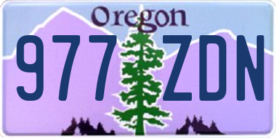 OR license plate 977ZDN