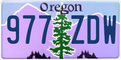 OR license plate 977ZDW