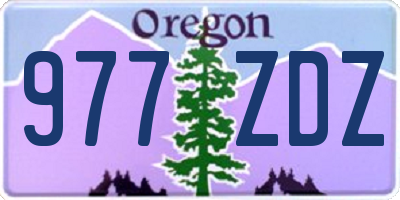 OR license plate 977ZDZ
