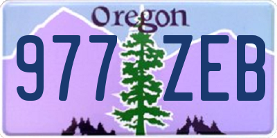 OR license plate 977ZEB