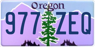 OR license plate 977ZEQ