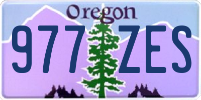 OR license plate 977ZES