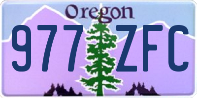 OR license plate 977ZFC