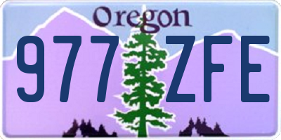 OR license plate 977ZFE