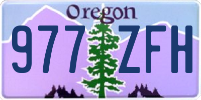 OR license plate 977ZFH