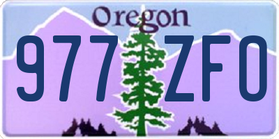 OR license plate 977ZFO
