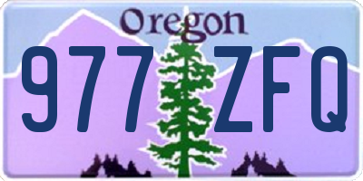 OR license plate 977ZFQ