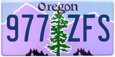 OR license plate 977ZFS