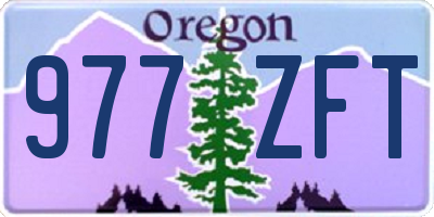 OR license plate 977ZFT