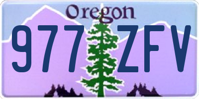 OR license plate 977ZFV
