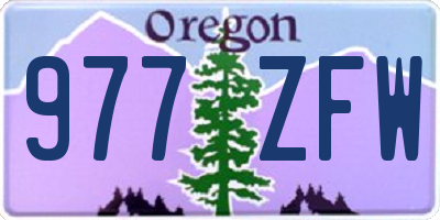 OR license plate 977ZFW