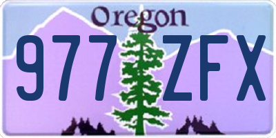 OR license plate 977ZFX