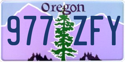 OR license plate 977ZFY