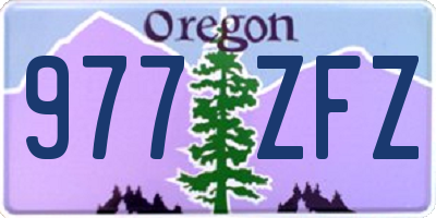 OR license plate 977ZFZ