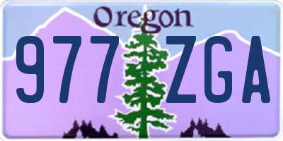 OR license plate 977ZGA