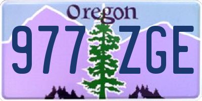 OR license plate 977ZGE