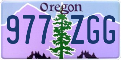 OR license plate 977ZGG