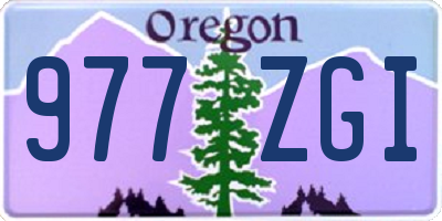 OR license plate 977ZGI