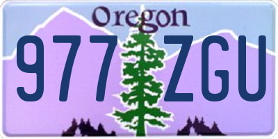 OR license plate 977ZGU