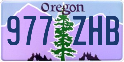 OR license plate 977ZHB