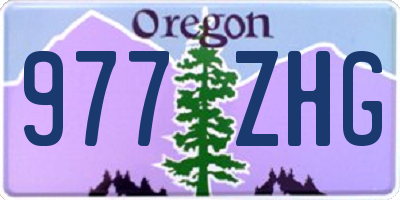 OR license plate 977ZHG