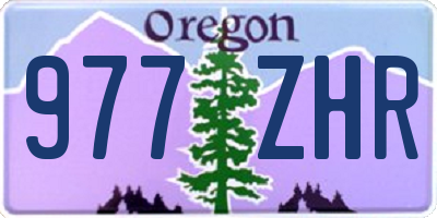OR license plate 977ZHR