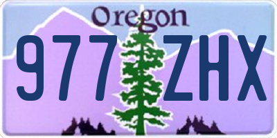 OR license plate 977ZHX