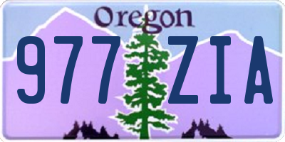OR license plate 977ZIA