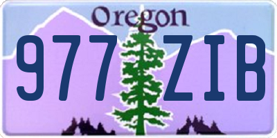 OR license plate 977ZIB