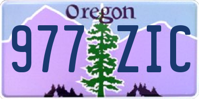 OR license plate 977ZIC