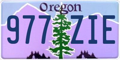 OR license plate 977ZIE