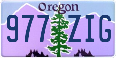 OR license plate 977ZIG
