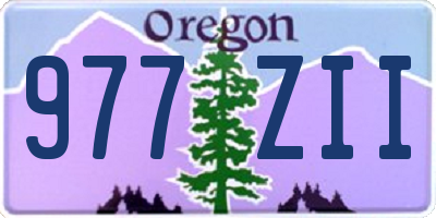 OR license plate 977ZII